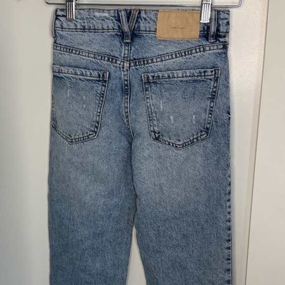 ZARA Kids Girls Jeans - Size 10 - Light Wash Denim - Straight Leg Casual Pants - Picture 2 of 11